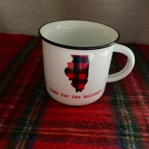 Christmas in JULY Ceramic Mug Illinois home for the holidays Cup Exc
